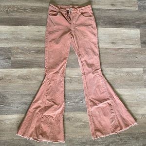 Corduroy bell bottoms.